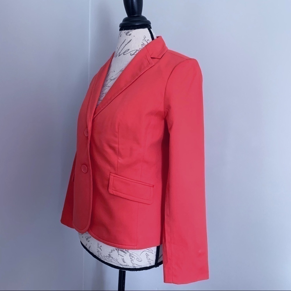 Talbots Petites Coral Double Button Blazer - Coral